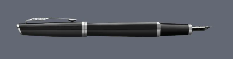 Pióro wieczne Parker Meridian Glossy Black CT | Stalówka F - 2231396