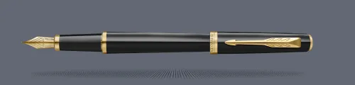 Pióro wieczne Parker Meridian Glossy Black GT | Stalówka F - 2231392
