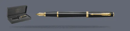 Zestaw Pióro wieczne Parker Meridian Glossy Black GT + Premium Box | Stalówka F - 2231392