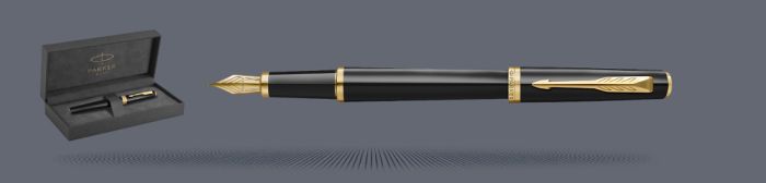 Pióro wieczne Parker Meridian Glossy Black GT + Premium Box | Stalówka F - 2231392