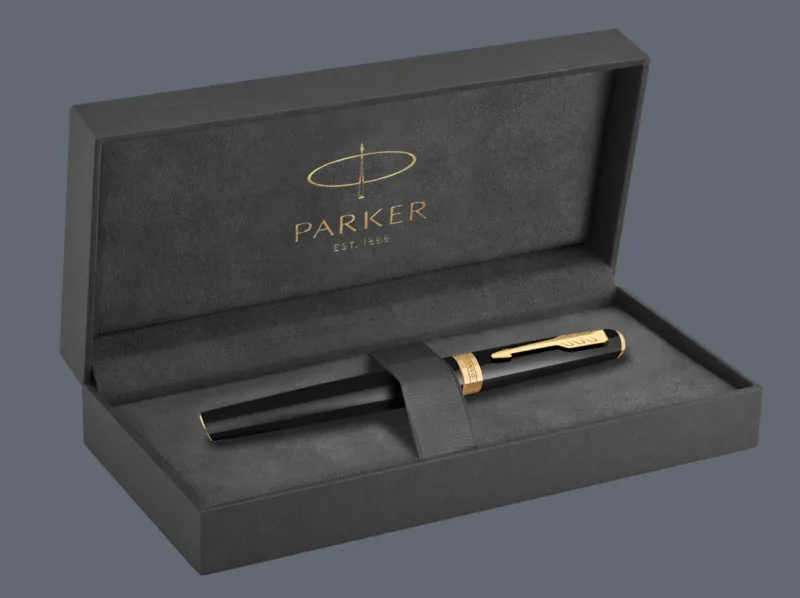 Pióro wieczne Parker Meridian Glossy Black GT + Premium Box | Stalówka F - 2231392