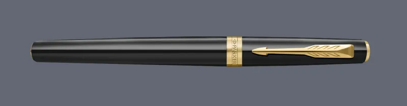 Pióro wieczne Parker Meridian Glossy Black GT | Stalówka F - 2231392