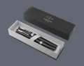 Zestaw Pióro wieczne + Długopis Parker Meridian Mate Black CT | Stalówka F - 2231404_2231407