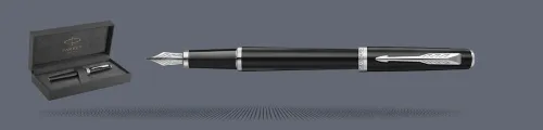 Zestaw Pióro wieczne Parker Meridian Mate Black CT + Premium Box | Stalówka F - 2231404