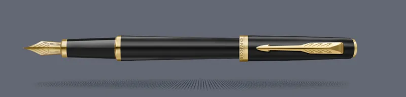 Pióro wieczne Parker Meridian Mate Black GT | Stalówka F - 2231396