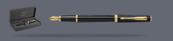 Pióro wieczne Parker Meridian Mate Black GT + Premium Box | Stalówka F - 2231396