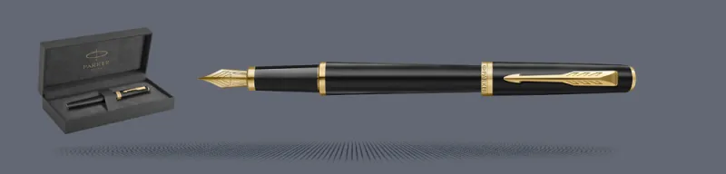 Pióro wieczne Parker Meridian Mate Black GT + Premium Box | Stalówka F - 2231396