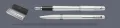 Zestaw Pióro wieczne + Długopis Parker Meridian Chrome CT | Stalówka F - 2231388_2231391