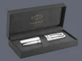 Zestaw Pióro wieczne + Długopis Parker Meridian Chrome CT + Premium Box | Stalówka F - 2231388_2231391