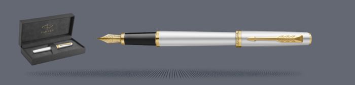 Pióro wieczne Parker Meridian Chrome GT + Premium Box | Stalówka F - 2231384