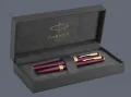 Zestaw Pióro wieczne + Długopis Parker Meridian Red GT + Premium Box | Stalówka F - 2231412_2231415