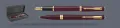 Zestaw Pióro wieczne + Długopis Parker Meridian Red GT + Premium Box | Stalówka F - 2231412_2231415