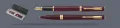 Zestaw Pióro wieczne + Długopis Parker Meridian Red GT | Stalówka F - 2231412_2231415
