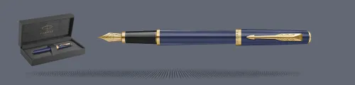 Zestaw Pióro wieczne Parker Meridian Blue GT + Premium Box | Stalówka F - 2231408
