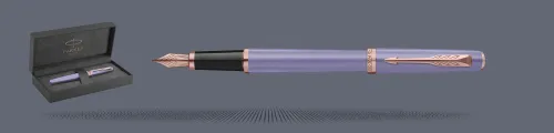 Zestaw Pióro wieczne Parker Meridian Lilac PGT + Premium Box | Stalówka F - 2231408 (1)