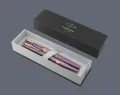 Zestaw Pióro wieczne + Długopis Parker Meridian Purple PGT | Stalówka F - 2247762_2247765