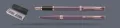Zestaw Pióro wieczne + Długopis Parker Meridian Purple PGT | Stalówka F - 2247762_2247765