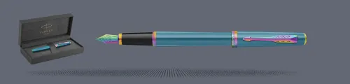 Zestaw Pióro wieczne Parker Meridian Teal RBT + Premium Box | Stalówka F - 2247770
