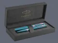Zestaw Pióro wieczne + Długopis Parker Meridian Teal RBT + Premium Box | Stalówka F - 2247770_2247773