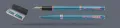 Zestaw Pióro wieczne + Długopis Parker Meridian Teal RBT | Stalówka F - 2247770_2247773