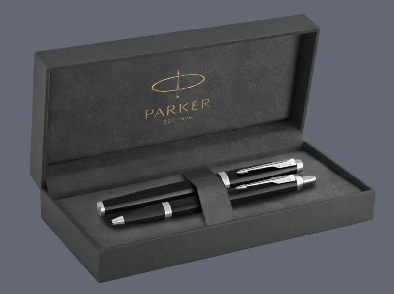 Zestaw Pióro wieczne + Długopis Parker IM Core Czarny CT + Premium Box