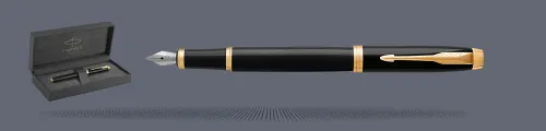 Zestaw Pióro wieczne Parker IM Core Czarny GT + Premium Box | Stalówka F - 1931645
