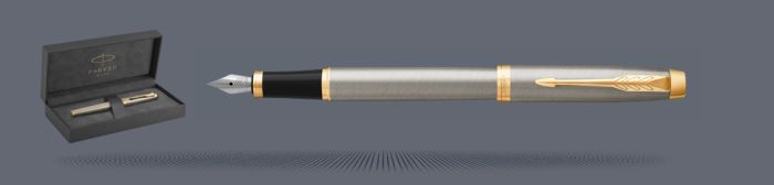 Zestaw Pióro wieczne Parker IM Core Brushed Metal GT + Premium Box