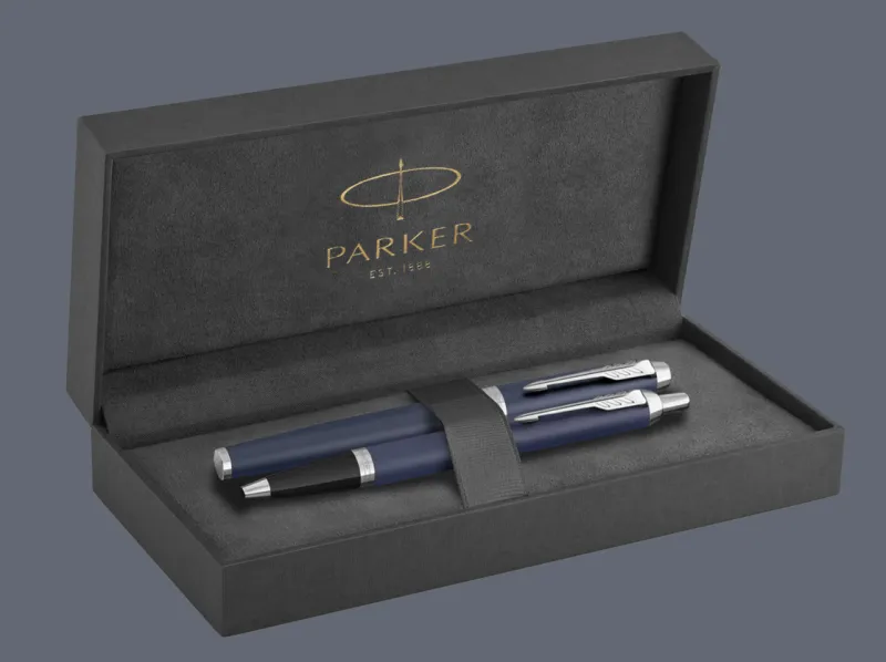 Zestaw Pióro wieczne + Długopis Parker IM Core Niebieski Mat CT + Premium Box