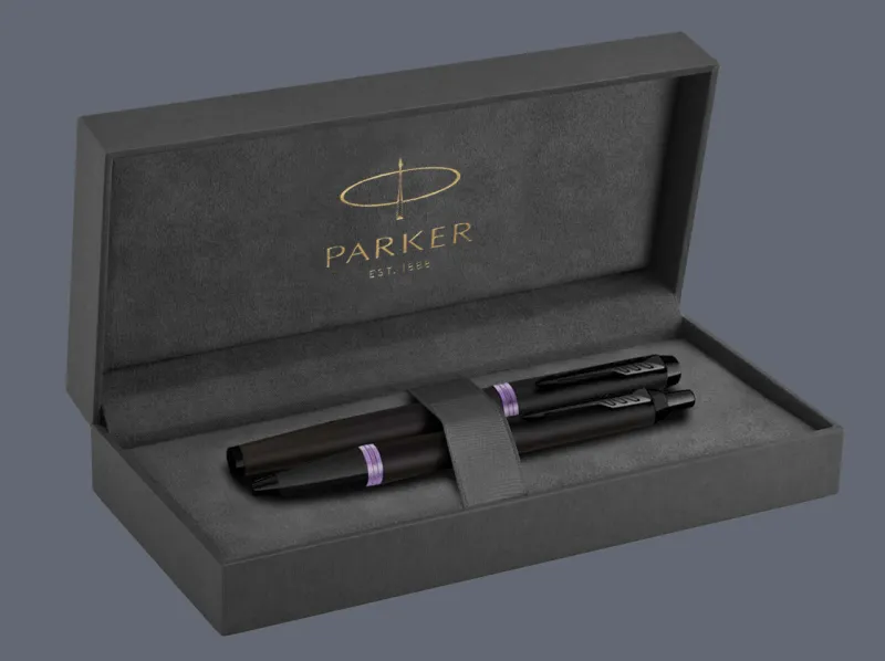 Zestaw Pióro wieczne + Długopis Parker IM Professionals Vibrant Ring Amethyst Purple + Premium Box