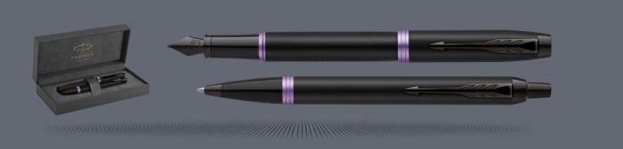 Zestaw Pióro wieczne + Długopis Parker IM Professionals Vibrant Ring Amethyst Purple + Premium Box