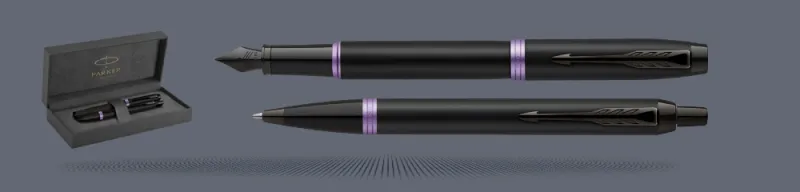 Zestaw Pióro wieczne + Długopis Parker IM Professionals Vibrant Ring Amethyst Purple + Premium Box