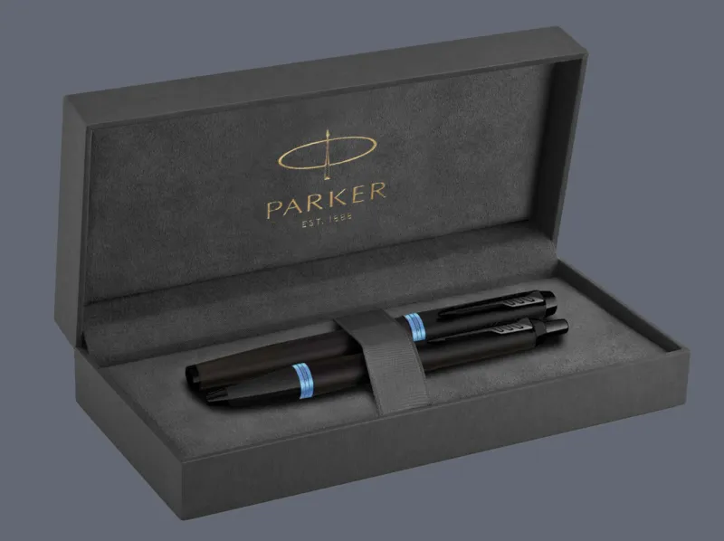 Zestaw Pióro wieczne + Długopis Parker IM Professionals Vibrant Ring Marine Blue + Premium Box