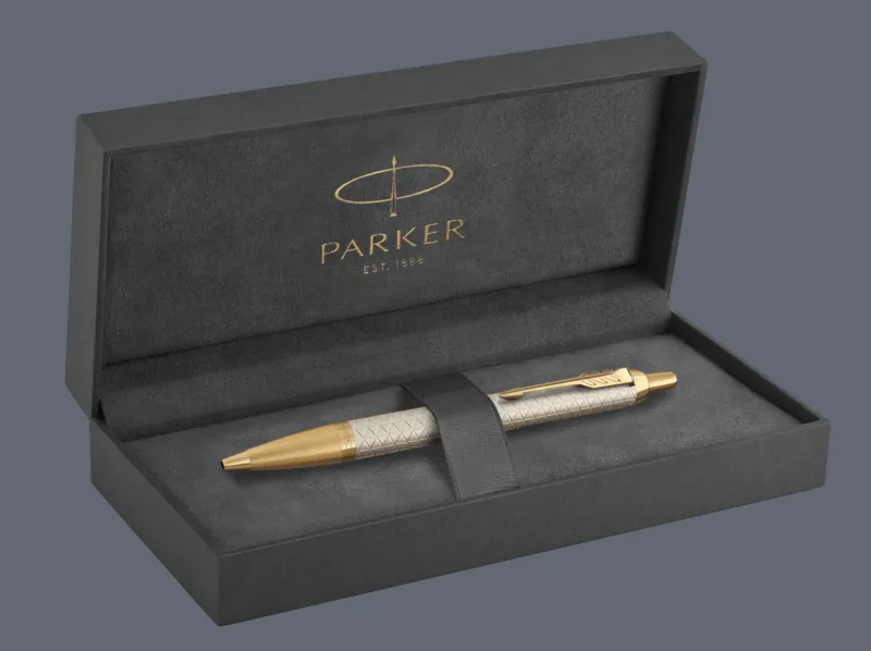 Zestaw Długopis Parker IM Premium Royal Ciepła Szarość GT + Premium Box