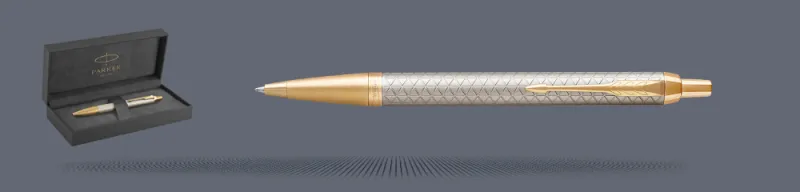 Zestaw Długopis Parker IM Premium Royal Ciepła Szarość GT + Premium Box