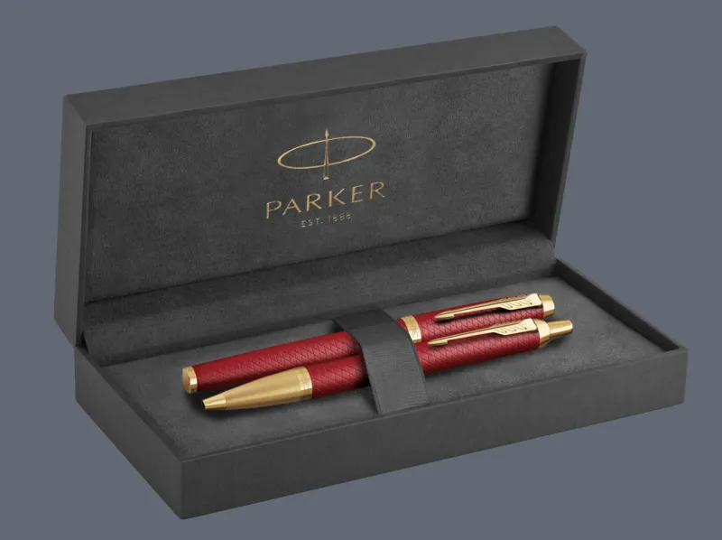 Zestaw Pióro wieczne + Długopis Parker IM Premium Royal Czerwony GT + Premium Box
