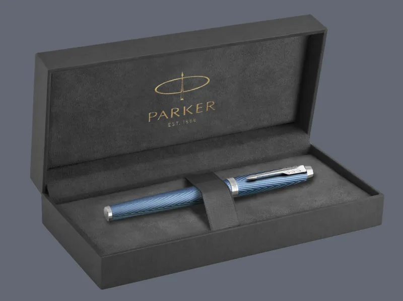 Zestaw Pióro wieczne Parker IM Premium Royal Niebieski CT + Premium Box