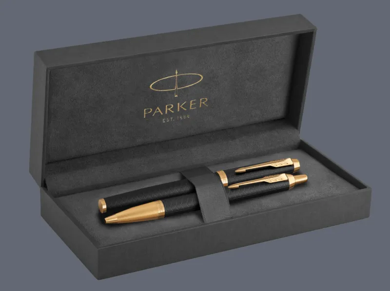 Zestaw Pióro wieczne + Długopis Parker IM Premium Royal Czarny GT + Premium Box