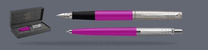 Zestaw Piśmienny Parker Pióro wieczne + Długopis Jotter Originals Magenta CT + Box Premium
