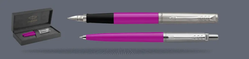 Zestaw Piśmienny Parker Pióro wieczne + Długopis Jotter Originals Magenta CT + Box Premium
