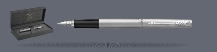 Zestaw Pióro wieczne Parker Jotter Core Błyszcząca Stal CT + Premium Box