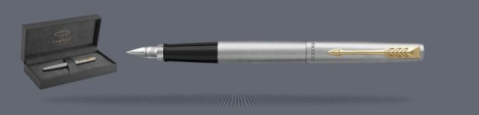 Zestaw Pióro wieczne Parker Jotter Core Błyszcząca Stal GT + Premium Box
