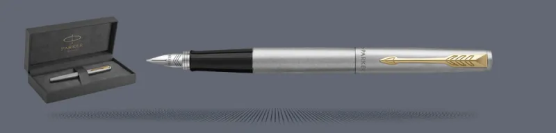Zestaw Pióro wieczne Parker Jotter Core Błyszcząca Stal GT + Premium Box