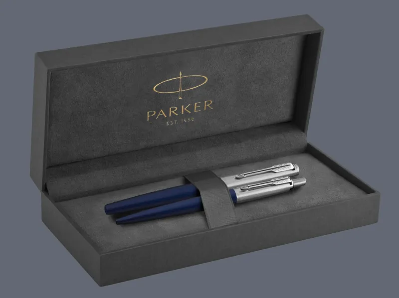 Zestaw Piśmienny Parker Pióro wieczne + Długopis Jotter Core Królewski Granat CT + Premium Box