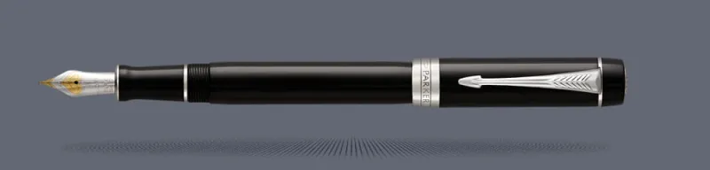 Pióro wieczne Parker Duofold Classic Centennial Czarny Akryl CT | Stalówka M/18 - 1931366