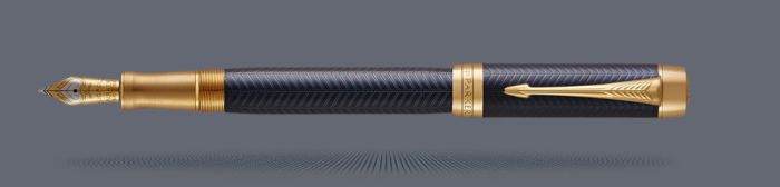 Pióro wieczne Parker Duofold Prestige Centennial Niebieska Jodełka GT | Stalówka F/18k - 1931369