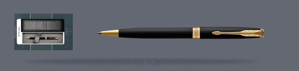 Zestaw Długopis Parker Sonnet Core Czarny Mat GT + Etui Kolor - 1931519