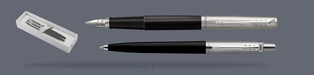 Zestaw Piśmienny Parker Pióro wieczne + Długopis Jotter Originals Czarny CT | Stalówka M - 2096430_2096873