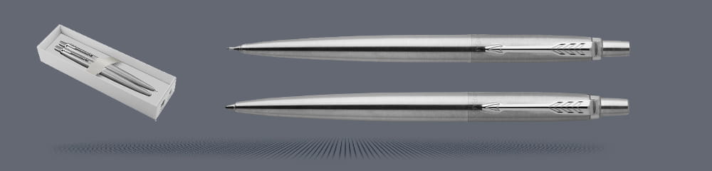 Zestaw piśmienny Długopis + Ołówek Parker Jotter Core Błyszcząca Stal CT