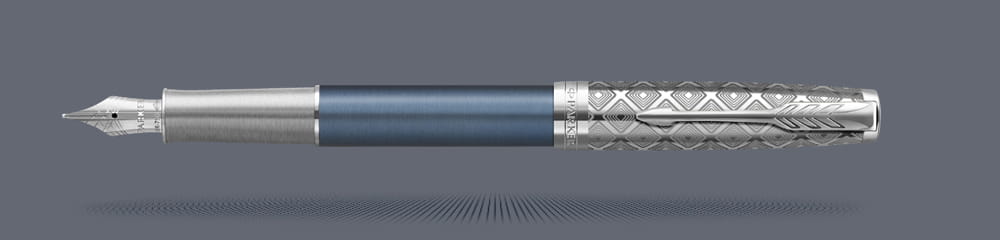 Pióro wieczne Parker Sonnet Premium Metal & Blue CT | Stalówka F/18k - 2119743