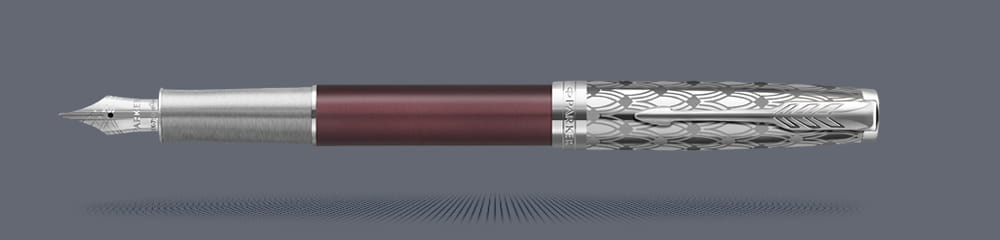 Pióro wieczne Parker Sonnet Premium Metal & Red CT | Stalówka F/18k - 2119650